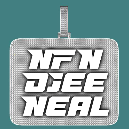 CUSTOM LETTER NECKLACE 3D BIG SQUARE