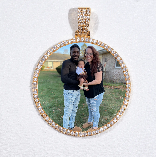 MEDIUM 3D CIRCLE CUSTOM PICTURE PENDANT