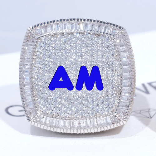CUSTOM LETTER 3D ICED RING