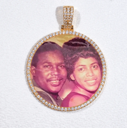 MEDIUM 3D CIRCLE CUSTOM PICTURE PENDANT