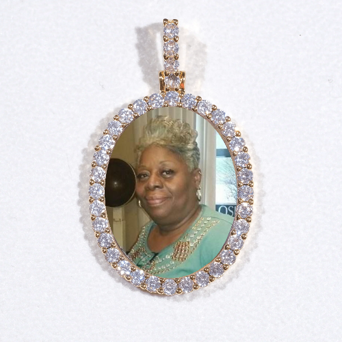 3D Oval Custom Picture Pendant