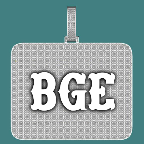 CUSTOM LETTER NECKLACE 3D BIG SQUARE