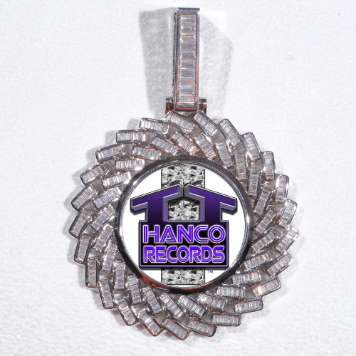 Large 3D Baguette Custom Picture Pendant