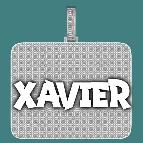 CUSTOM LETTER NECKLACE 3D BIG SQUARE