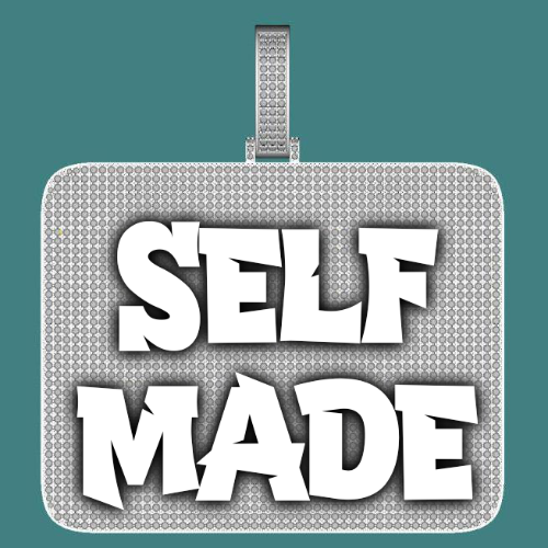 CUSTOM LETTER NECKLACE 3D BIG SQUARE