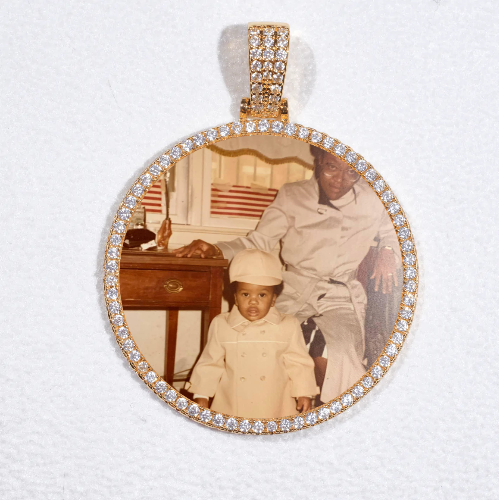 MEDIUM 3D CIRCLE CUSTOM PICTURE PENDANT