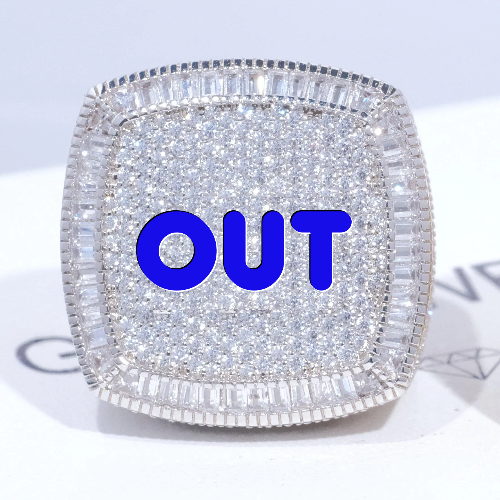 CUSTOM LETTER 3D ICED RING