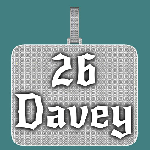 CUSTOM LETTER NECKLACE 3D BIG SQUARE