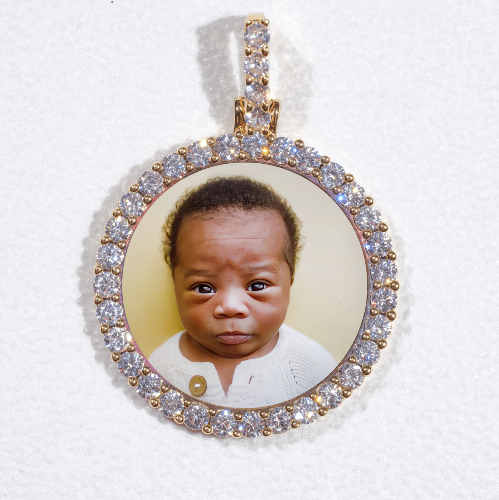 3D CIRCLE CUSTOM PICTURE PENDANT SMALL SIZE