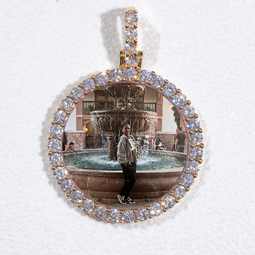 3D CIRCLE CUSTOM PICTURE PENDANT SMALL SIZE