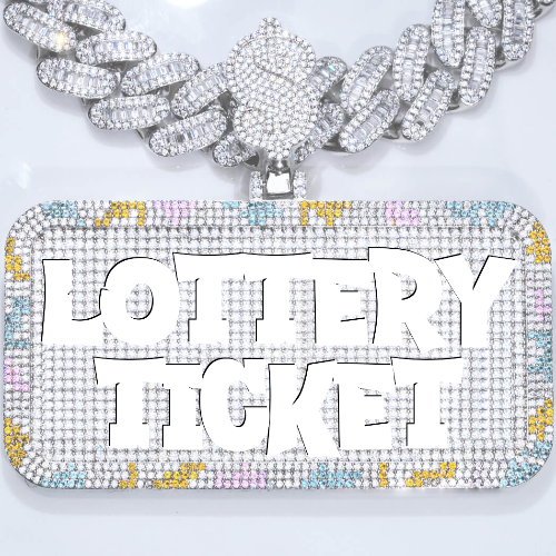 CUSTOM LETTER NECKLACE 3D COLORFUL SQUARE