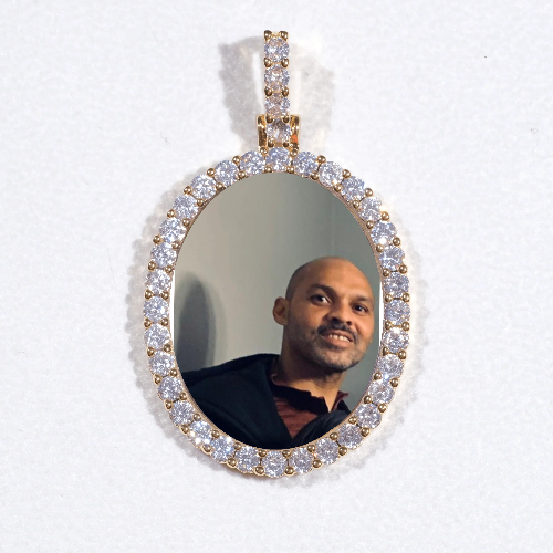3D Oval Custom Picture Pendant
