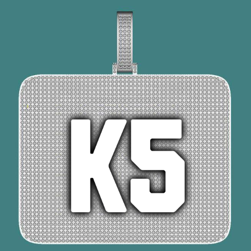 CUSTOM LETTER NECKLACE 3D BIG SQUARE