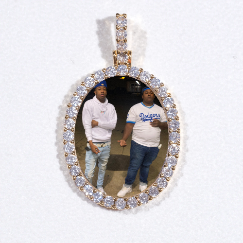 3D Oval Custom Picture Pendant