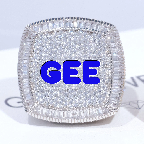 CUSTOM LETTER 3D ICED RING