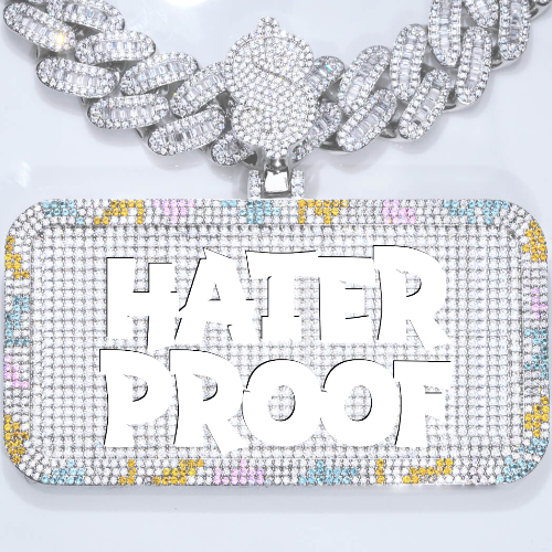 CUSTOM LETTER NECKLACE 3D COLORFUL SQUARE