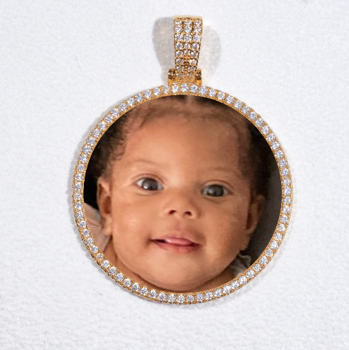 MEDIUM 3D CIRCLE CUSTOM PICTURE PENDANT