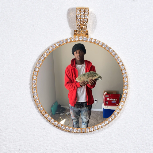 MEDIUM 3D CIRCLE CUSTOM PICTURE PENDANT