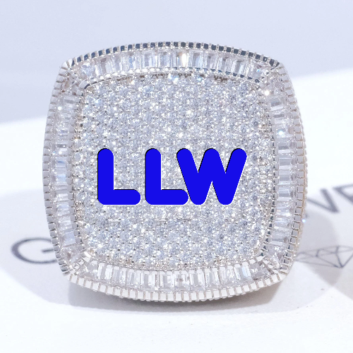 CUSTOM LETTER 3D ICED RING