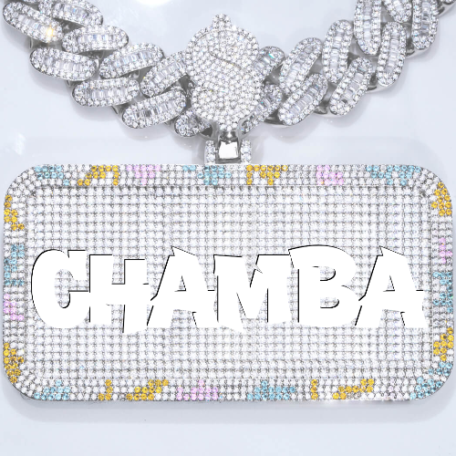 CUSTOM LETTER NECKLACE 3D COLORFUL SQUARE