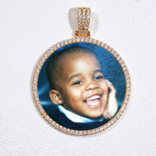 MEDIUM 3D CIRCLE CUSTOM PICTURE PENDANT