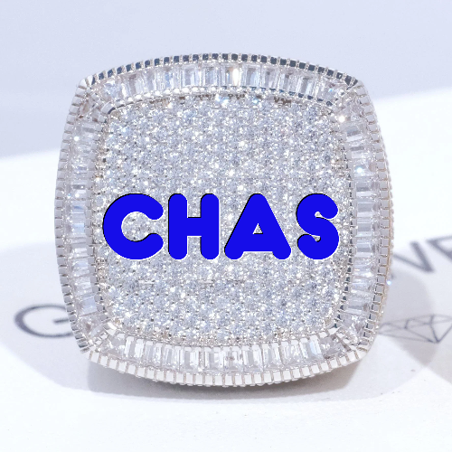 CUSTOM LETTER 3D ICED RING