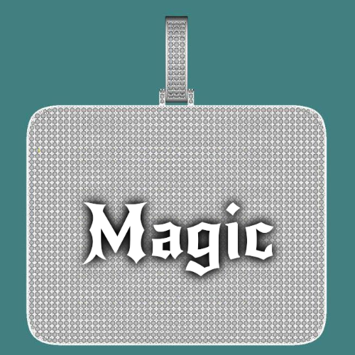 CUSTOM LETTER NECKLACE 3D BIG SQUARE