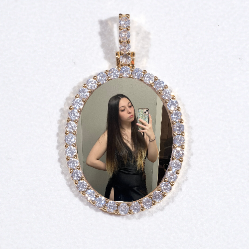 3D Oval Custom Picture Pendant