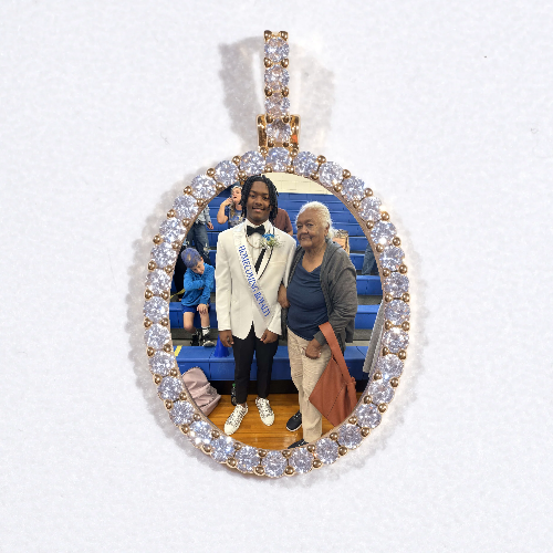 3D Oval Custom Picture Pendant
