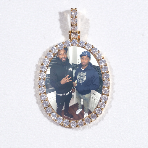 3D Oval Custom Picture Pendant
