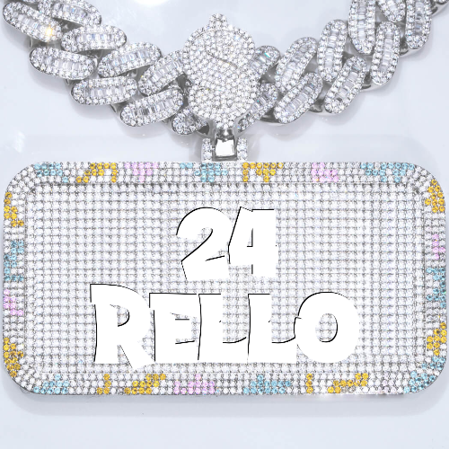 CUSTOM LETTER NECKLACE 3D COLORFUL SQUARE