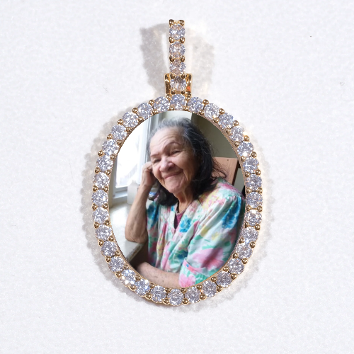 3D Oval Custom Picture Pendant