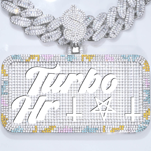 CUSTOM LETTER NECKLACE 3D COLORFUL SQUARE