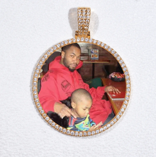 MEDIUM 3D CIRCLE CUSTOM PICTURE PENDANT