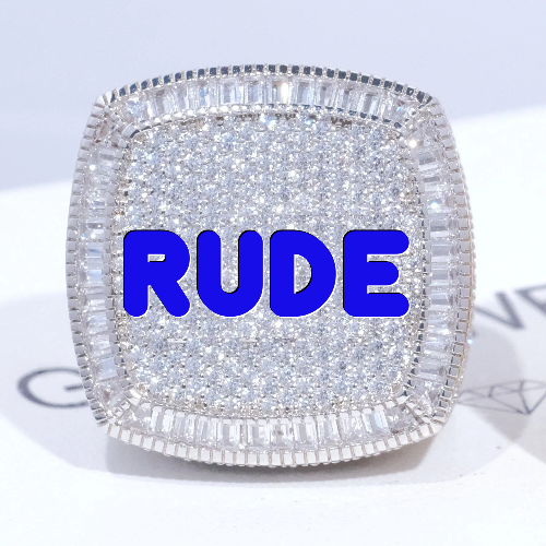 CUSTOM LETTER 3D ICED RING