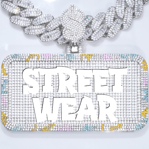 CUSTOM LETTER NECKLACE 3D COLORFUL SQUARE