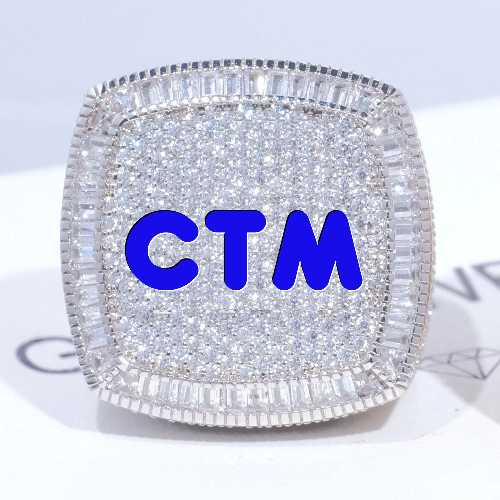 CUSTOM LETTER 3D ICED RING