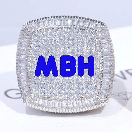 CUSTOM LETTER 3D ICED RING