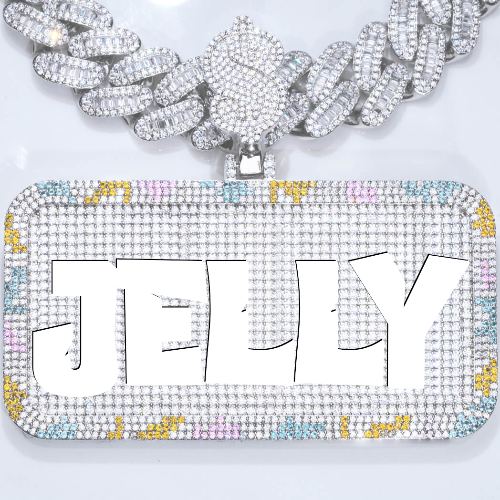 CUSTOM LETTER NECKLACE 3D COLORFUL SQUARE