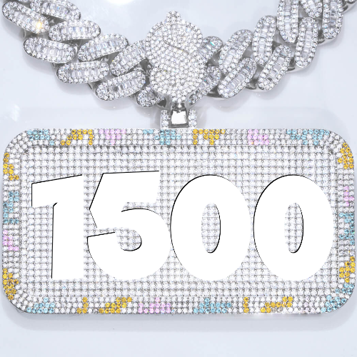 CUSTOM LETTER NECKLACE 3D COLORFUL SQUARE