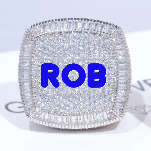 CUSTOM LETTER 3D ICED RING
