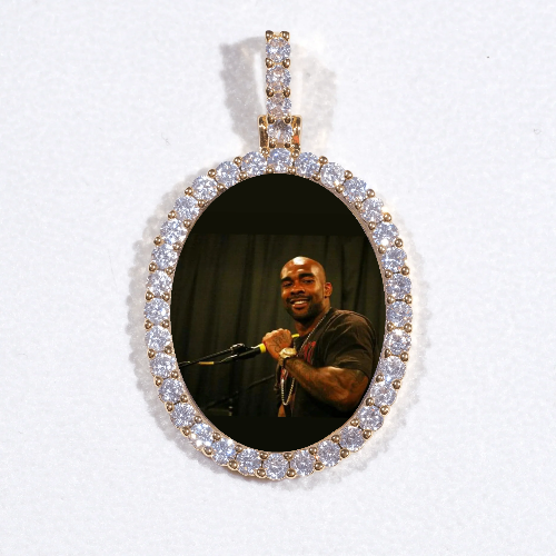 3D Oval Custom Picture Pendant