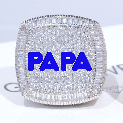 CUSTOM LETTER 3D ICED RING