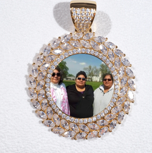 Large 3D Wheat Ear Custom Picture Pendant