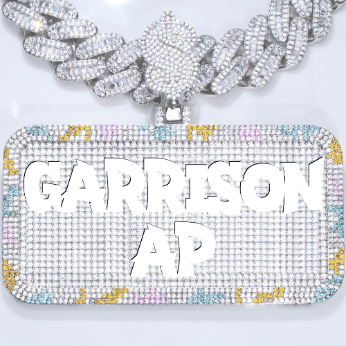 CUSTOM LETTER NECKLACE 3D COLORFUL SQUARE