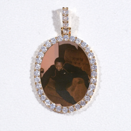 3D Oval Custom Picture Pendant