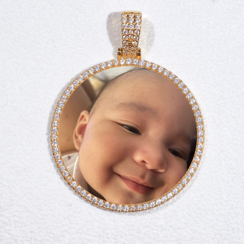MEDIUM 3D CIRCLE CUSTOM PICTURE PENDANT