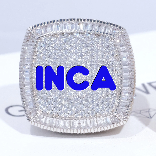 CUSTOM LETTER 3D ICED RING