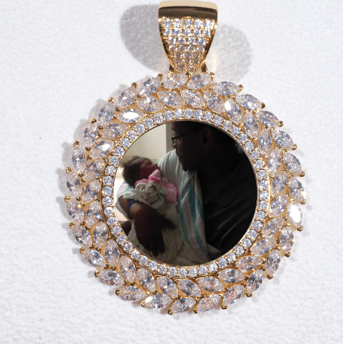 Large 3D Wheat Ear Custom Picture Pendant
