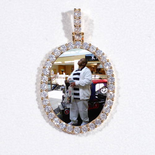 3D Oval Custom Picture Pendant